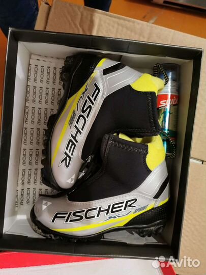 Лыжи беговые fisher +ботинки+палки