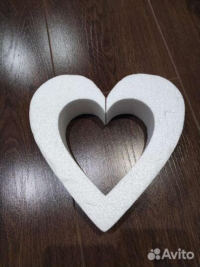 Сердце из пенопласта для творчества