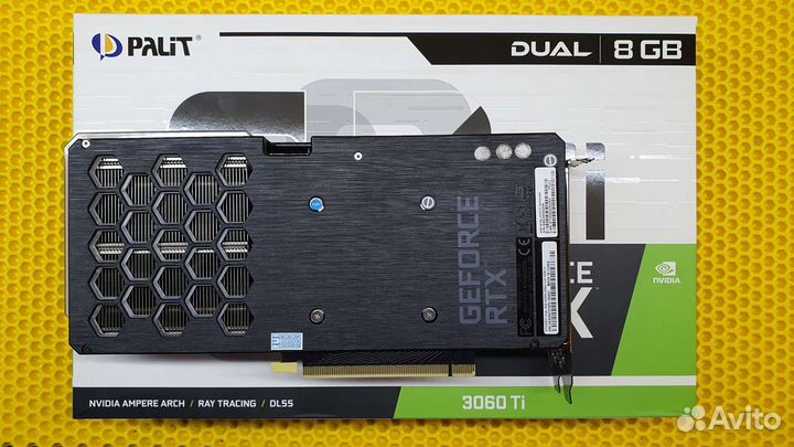 Видеокарта Palit dual RTX3060Ti LHR V1 Samsung