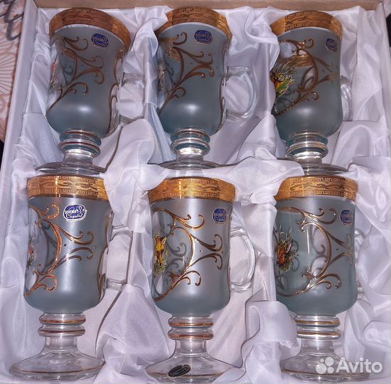 Набор кружек Богемия (чешское стекло)