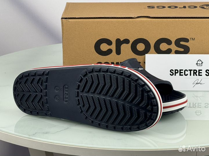 Тапочки Мужские Crocs Navy Red