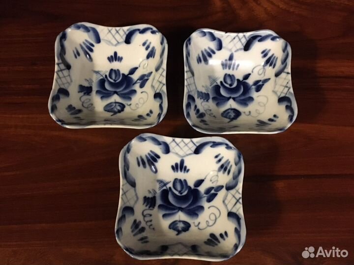 Салатники, креманки Гжель