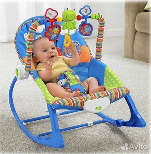 Шезлонг/кресло-качалка для новорождённых