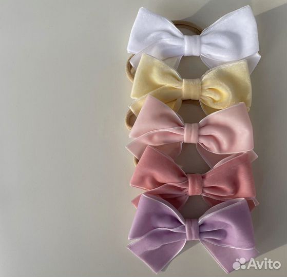 Бархатный бант (разные крепления)