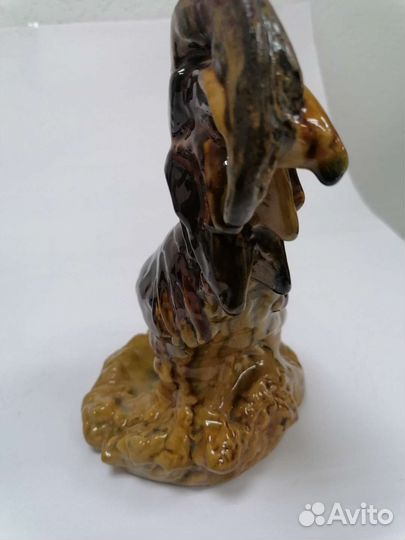 Петушок старая гжель обливная керамика