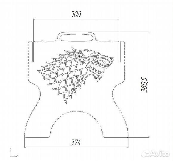 Мангал разборный 3 мм (Зверь)