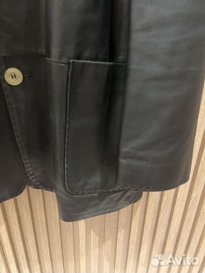 Кожаный мужской пиджак