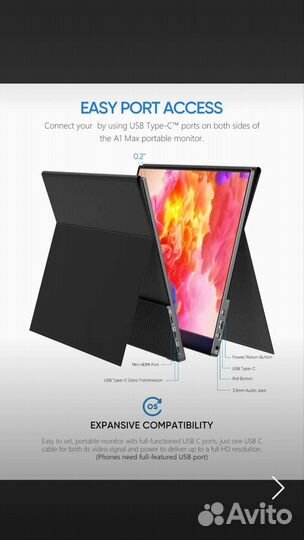 Arzopa 17,3 A1 MAX 144 Гц портативный монитор