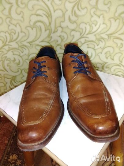 Мужские кожаные туфли от бренда bugatti 40 размер