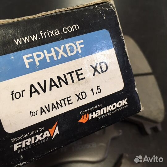 Колодки тормозные hyundai elantra (XD) 00-06 перед