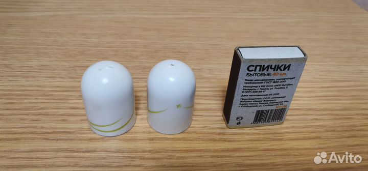 Набор для специй фарфор соль перец СССР