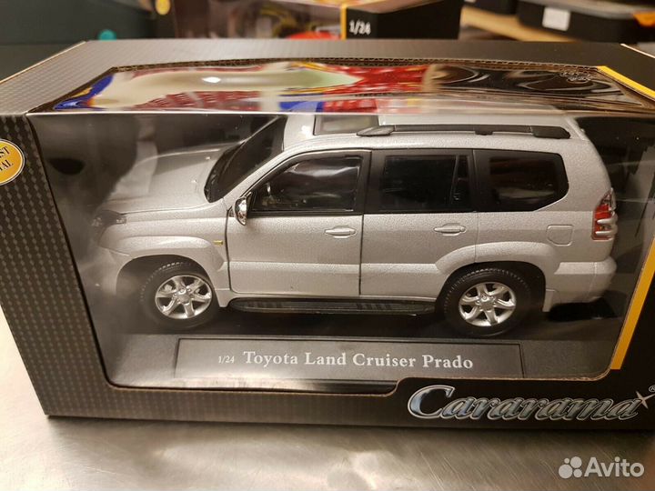 1:24 модель toyota Land Cruiser Prado silver