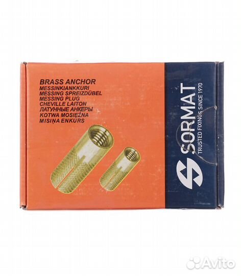 Анкер Sormat MSA для бетона 12х40 мм латунный (50