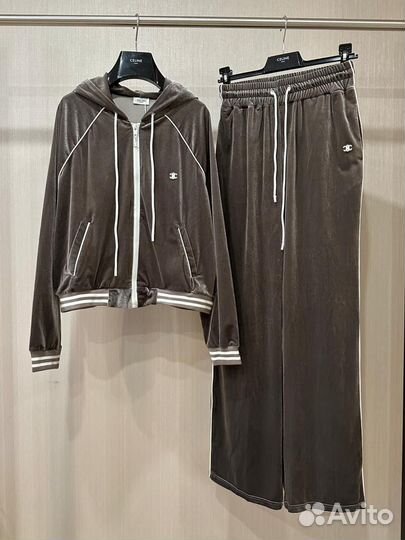 Велюровый костюм Celine женский