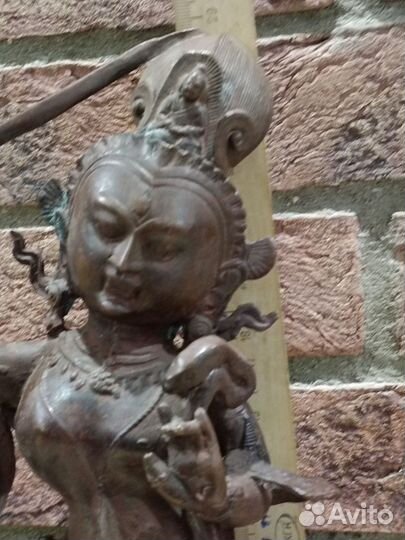 Будда бронза старинный,29 см высота