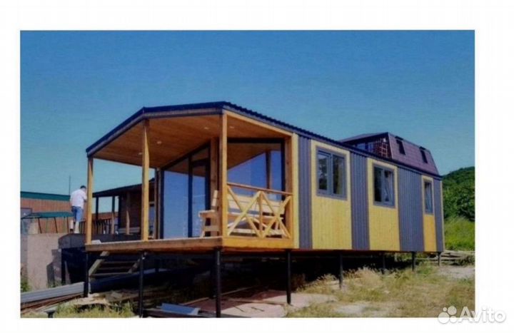 Дом Барнхаус 7х4,8 с террасой NY-073-S898