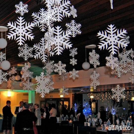 Снежинки, новогодний декор