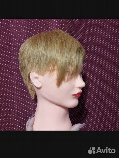 Манекен голова для причесок натуральные волосы