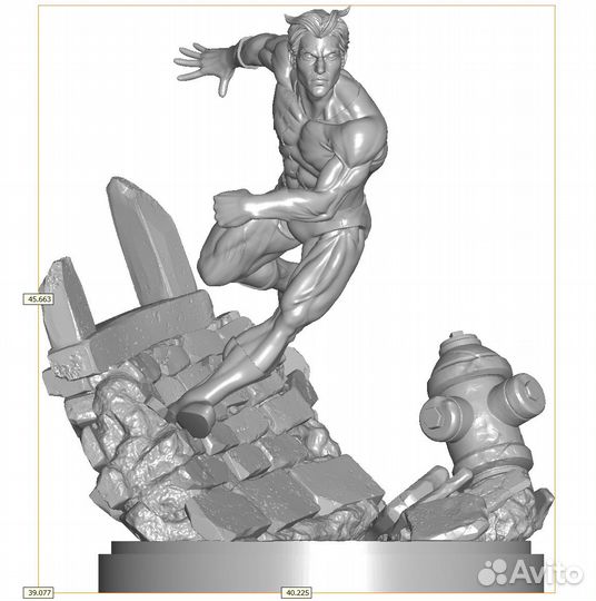 Ртуть(Quicksilver X-Men Миниатюра в масштабе 40мм