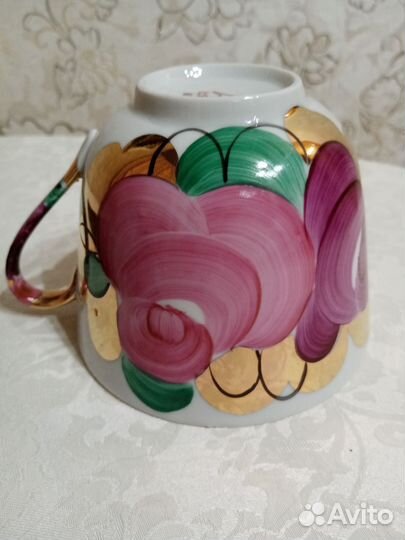 Блюдце и чашка Агашка Дулево гигант СССР(5 пар+чаш