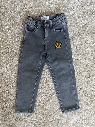 Джинсы для девочки утепленные 104