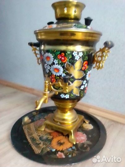 Самовар электрический СССР расписной