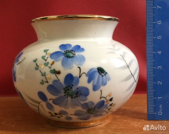 Фарфоровая вазочка. дфз. Ручная роспись