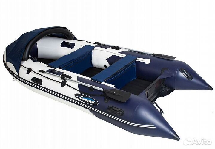 Лодка gladiator E380PRO special edition бел/син