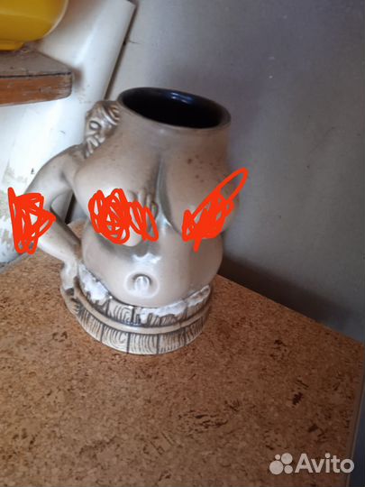 Пивная кружка ручной работы для бани