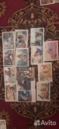 Открытки и наборы сказок СССР