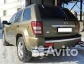 Защита переднего бампера пол. нерж. Джип Чероки 07