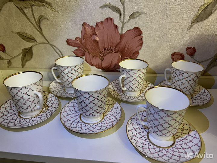 Чашка с блюдцем фарфор