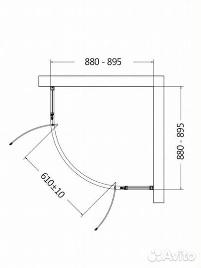 Душевой уголок aquame AQM7101-9