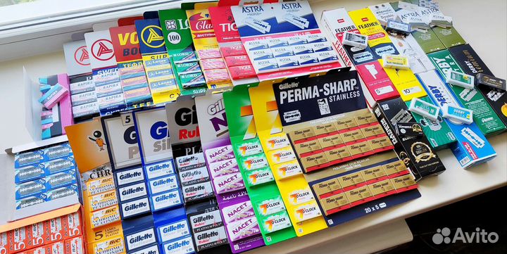 Лезвия Gillette, Feather, Astra, Derby, Bic, Ладас