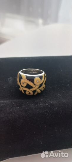 Серебряное кольцо с эмалью