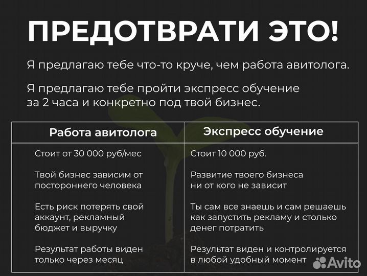 Продвижение в авито / Авитолог