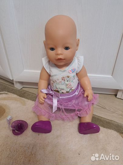 Кукла пупс baby born+одежда и горшок