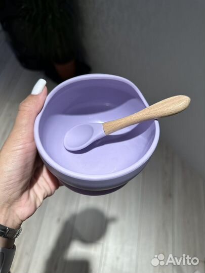 Детская силиконовая тарелка на присоске