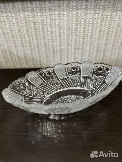 Ваза для фруктов хрусталь