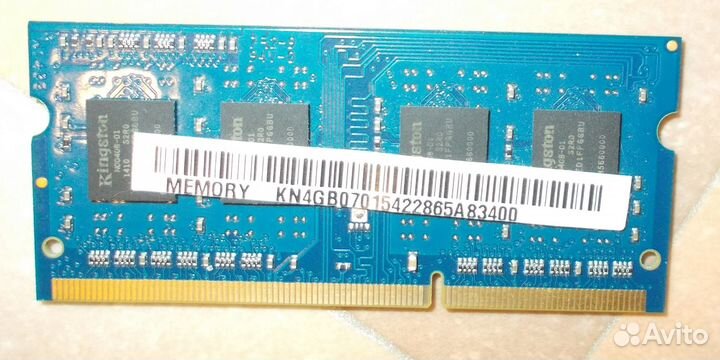 4GB DDR3L 1600Mhz Kingston 1Rx8 PC3L-12800S