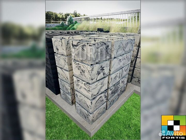 Колормикс, колонный блок для забора, блок столба