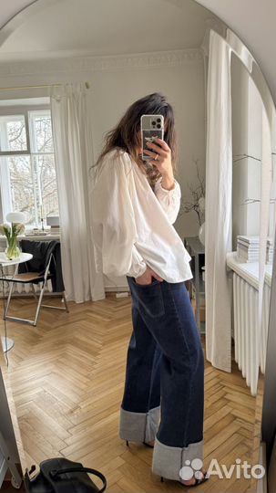 Блузка mango с шитьем