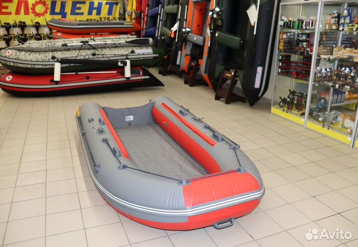 Лодка драккар 3600 нднд hant-PRO красно-серая