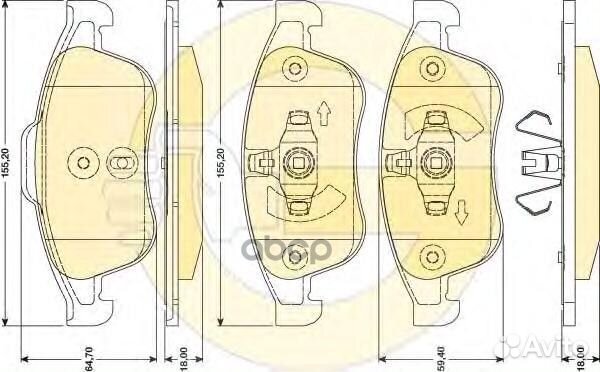 Колодки тормозные renault duster 10/fluence 10