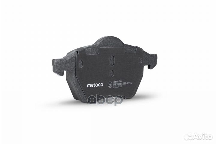 Колодки тормозные передние к-кт '3000-156 metaco