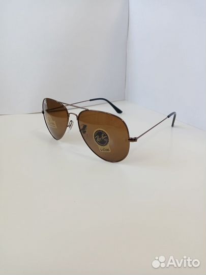 Очки Ray-Ban aviator коричневые стекло