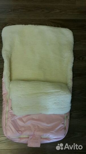 Теплый конверт в коляску, санки из овчины