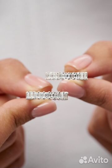 Кольцо Eternity Emerald Cut 3.56 карат