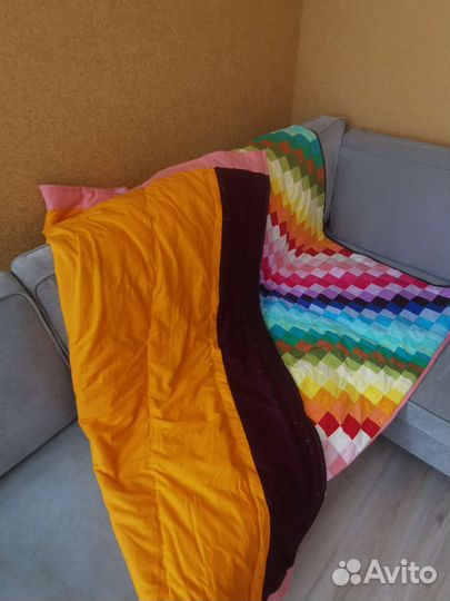 Лоскутное покрывало одеяло плед пэчворк