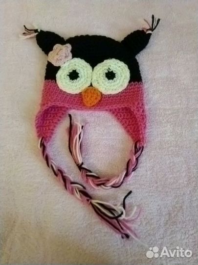 Шапка Совушка хэндмэйд